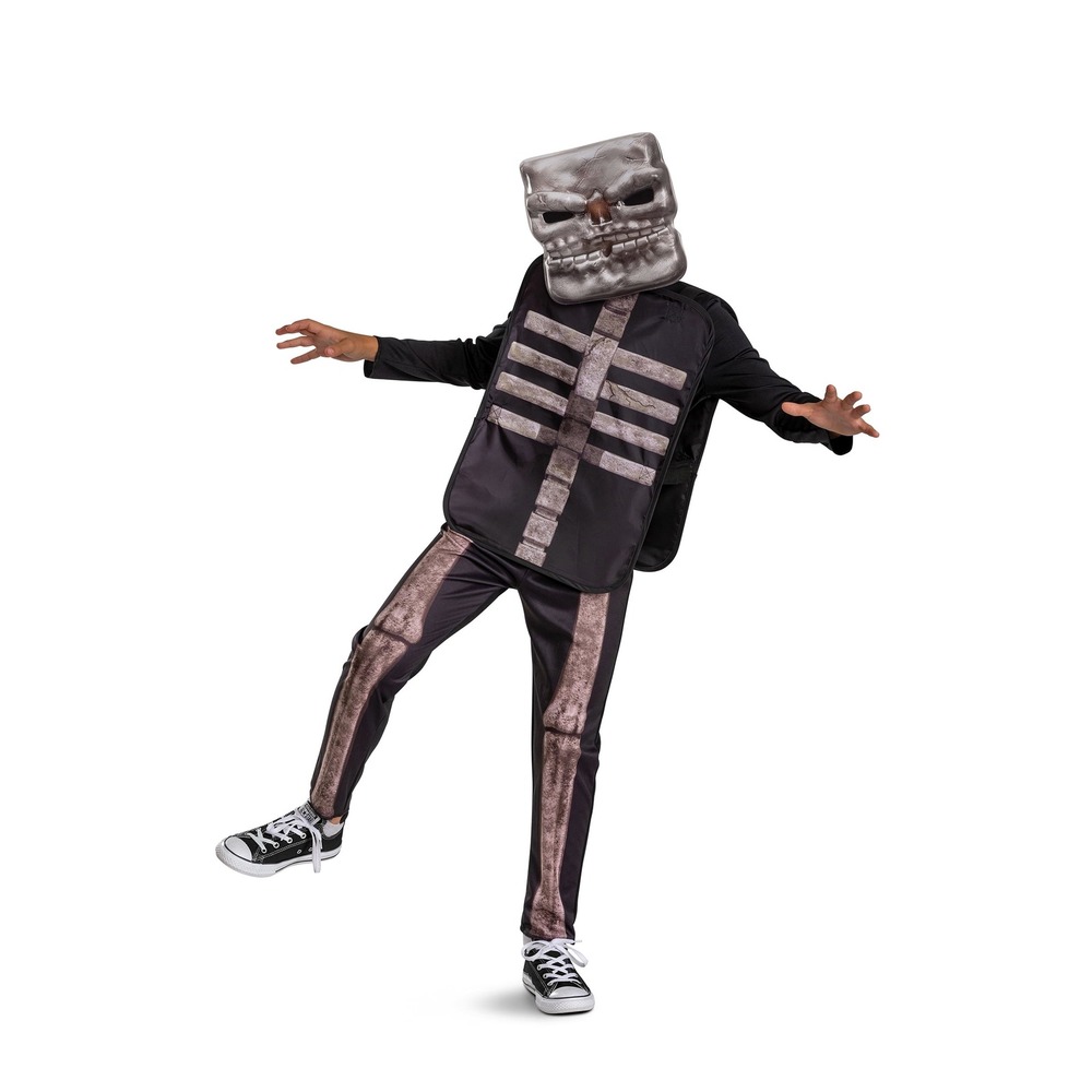 Minecraft Movie Skeleton Costume Pop-Out Boys Medium 8 Disguise New